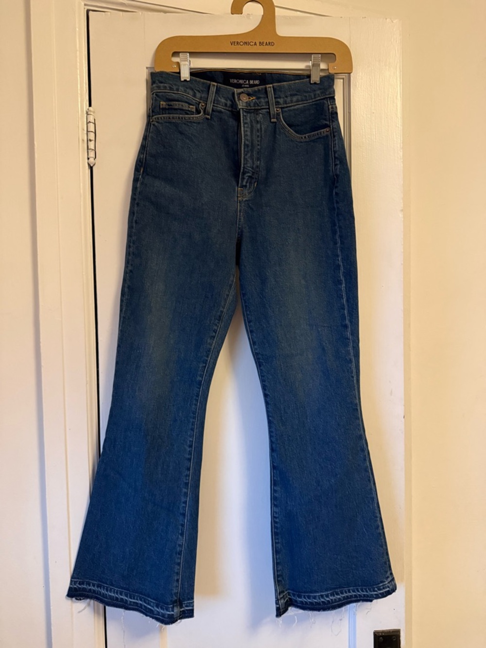 Veronica Beard Carson Ankle Flare w Let Down in Thrill
